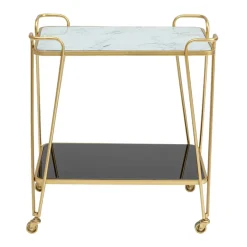 Gouden serveertrolley - Kare Design West Coast