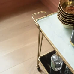 Gouden serveertrolley - Kare Design West Coast