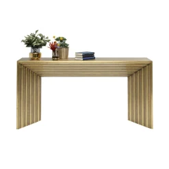 Gouden sidetable houtsnijwerk - Kare Design Malaga