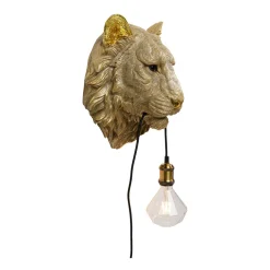 Gouden tijger wandlamp - Kare Design Tiger Head