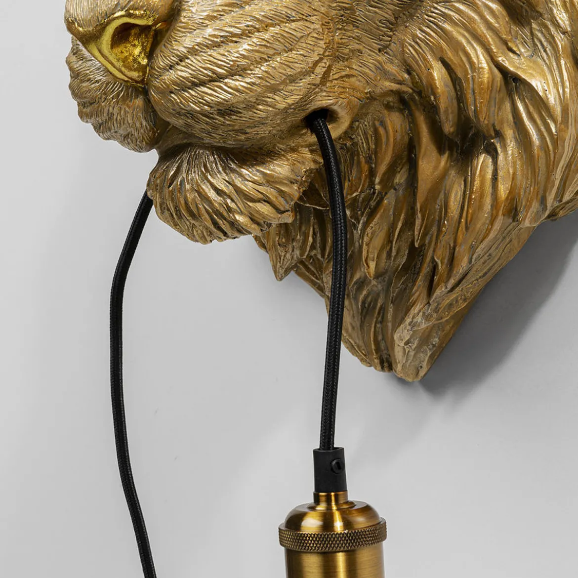 Gouden tijger wandlamp - Kare Design Tiger Head