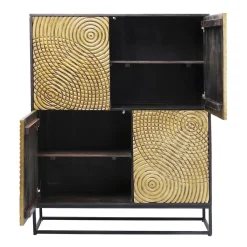 Gouden wandkast snijwerk - Kare Design Circulo