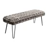 Grijs bankje gewoven fluweel - Kare Design Weave Grey