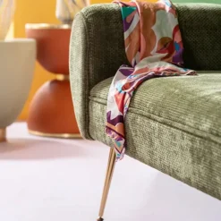 Groen bankje met goud - Kare Design Trono