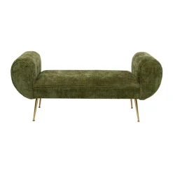 Groen bankje met goud - Kare Design Trono
