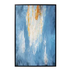 Groot schilderij abstract blauw 180 cm - Kare Design Artistas Blue