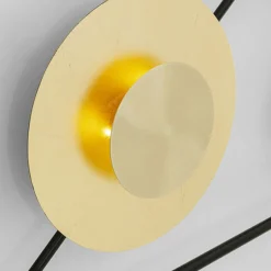 Grote design wandlamp met goud - Kare Design Disc