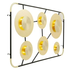 Grote design wandlamp met goud - Kare Design Disc