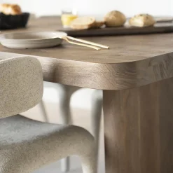 Grote eettafel bruin mangohout - Eleonora Edward