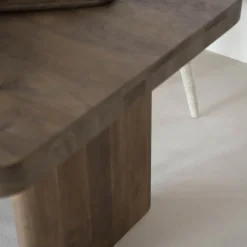 Grote eettafel bruin mangohout - Eleonora Edward