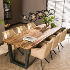 Grote hanglamp metalen ringen zwart - Santa Hover 8