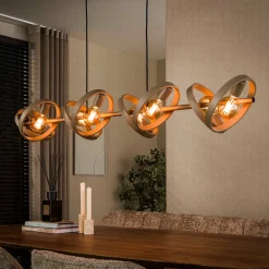Grote hanglamp metalen ringen - Santa Hover