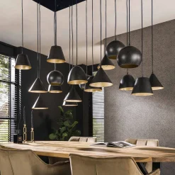 Grote hanglamp zwart metaal - Santa Mega 18L XXL