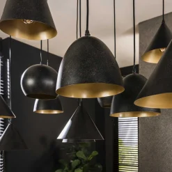 Grote hanglamp zwart metaal - Santa Mega 18L XXL