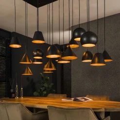 Grote hanglamp zwart metaal - Santa Mega 18L XXL