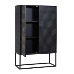 Grote kast zwart hout - Richmond Interiors Blax