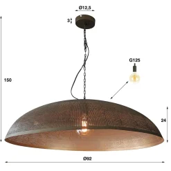 Grote ronde hanglamp 90 cm - Santa Cosmic