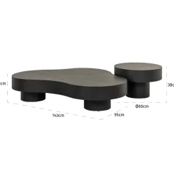 Grote salontafel set organisch - Richmond Interiors Bogor