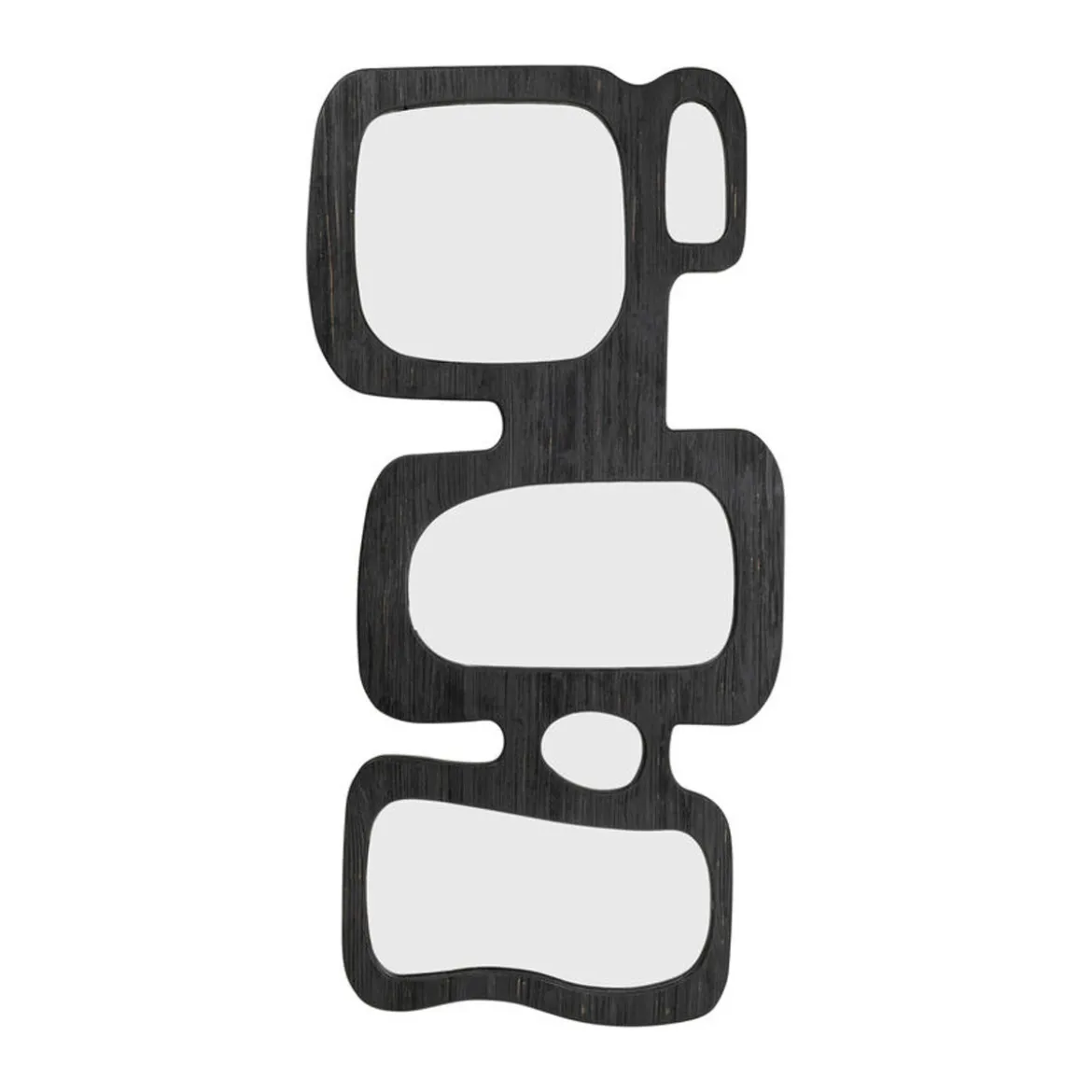 Grote spiegel organisch zwart hout - Kare Design Art Shapes