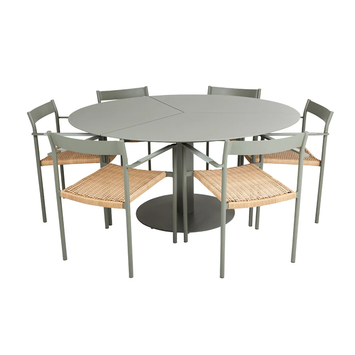 Grote tuintafel aluminium rond 150 cm - Brafab Peace
