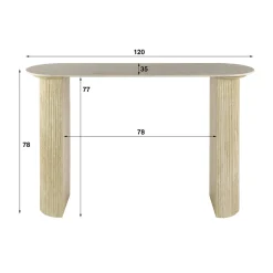 Hal en kaptafel met een keramiek blad - Giani Romano