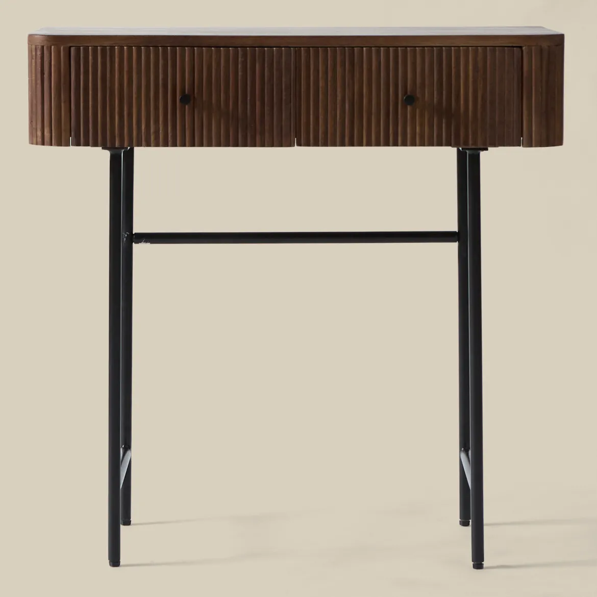 Haltafel ribbel hout 80 cm - Bodio Mirah