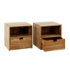 Hangende nachtkastjes hout (set van 2) - Giani Flat set van 2