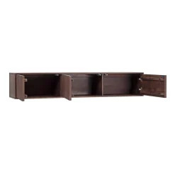 Hangend tv-meubel ribbel hout - Bodio Indigo