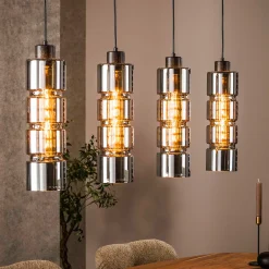 Hanglamp eettafel glazen cyclinders - Santa Cylinder Glas