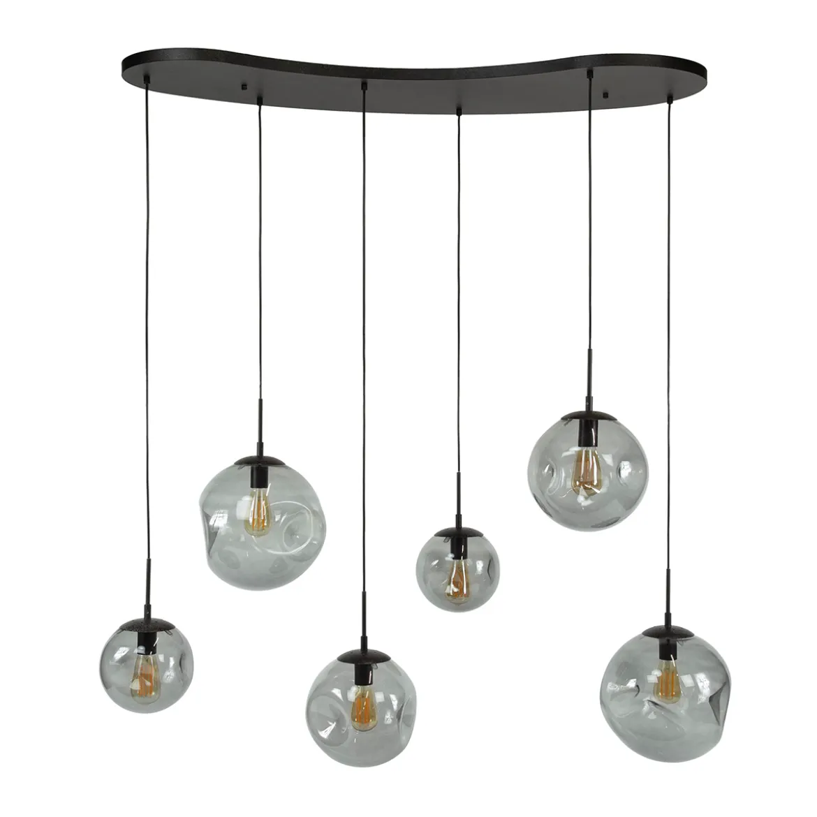 Hanglamp glazen bollen organische vorm - Santa Stellar Black