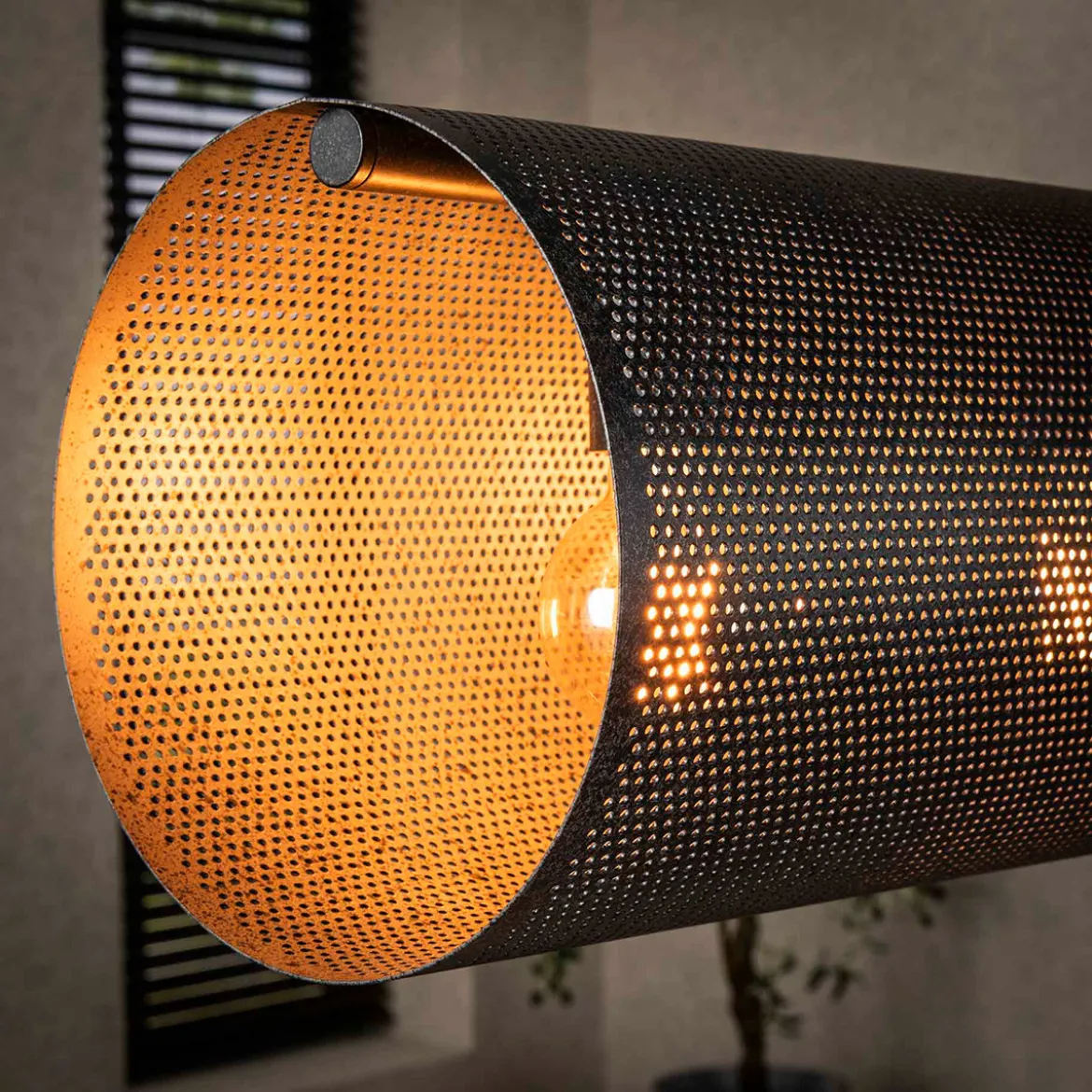 Hanglamp koker geperforeerd staal - Santa Koker Mesh