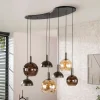 Hanglamp 4+3-lichts bruin - Santa Cluster