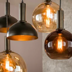 Hanglamp 4+3-lichts bruin - Santa Cluster