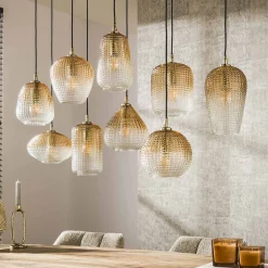 Hanglamp 9 lichts glas - Santa Dot Pattern