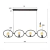 Hanglamp 4-lichts zwart - Santa Loop