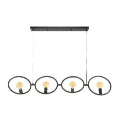 Hanglamp 4-lichts zwart - Santa Loop