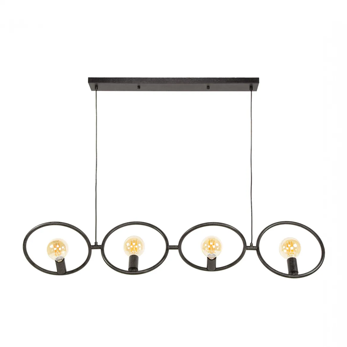 Hanglamp 4-lichts zwart - Santa Loop
