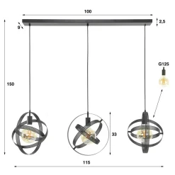 Hanglamp metaal gaas - Santa Cosmos Mesh