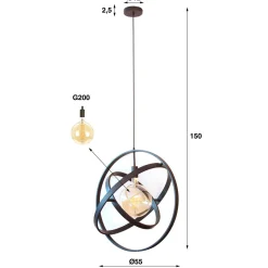 Hanglamp metalen cirkels - Santa Galaxy