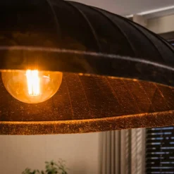 Hanglamp met brede halfronde kap - Santa Guard