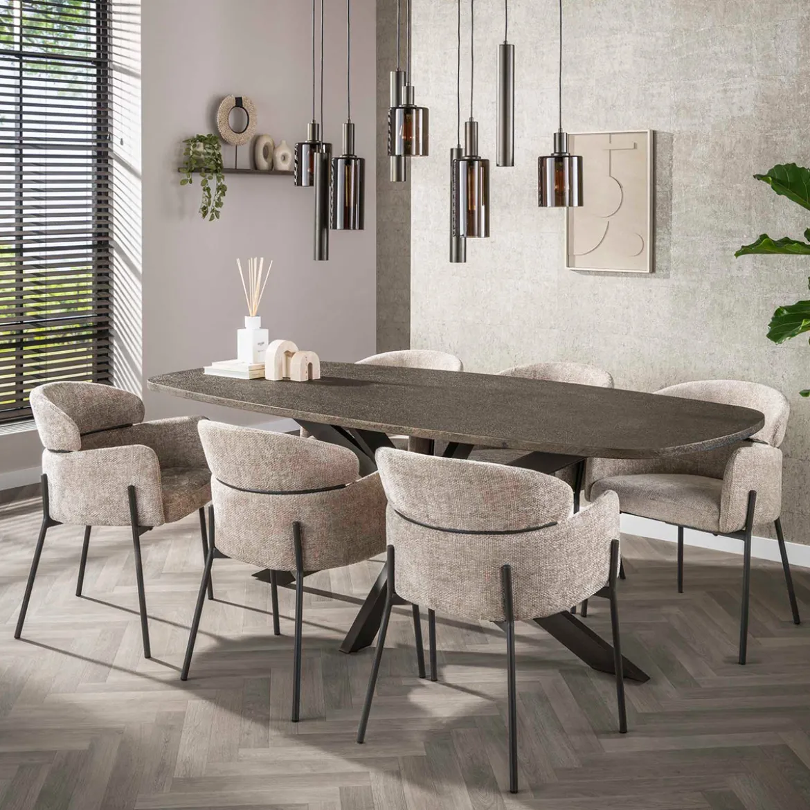 Hanglamp met cilindervormige glazen - Santa Sepiora
