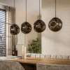 Hanglamp met 4 glazen bollen bruin - Santa Stellar