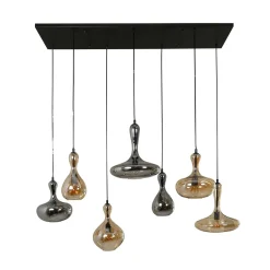 Hanglamp met glazen karaffen - Santa Karaf