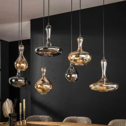 Hanglamp met glazen karaffen - Santa Karaf