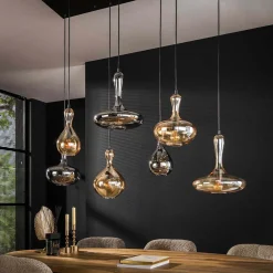 Hanglamp met glazen karaffen - Santa Karaf