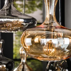 Hanglamp met glazen karaffen - Santa Karaf