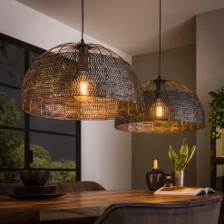 Hanglamp met metalen kappen - Giani Armor