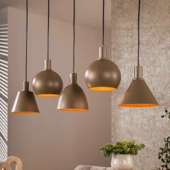 Hanglamp mix 5-lichts - Santa Metallo