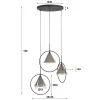 Hanglamp modern design grijs glas - Santa Taps Ring