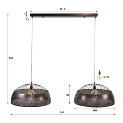 Hanglamp open met patroon - Santa Screen